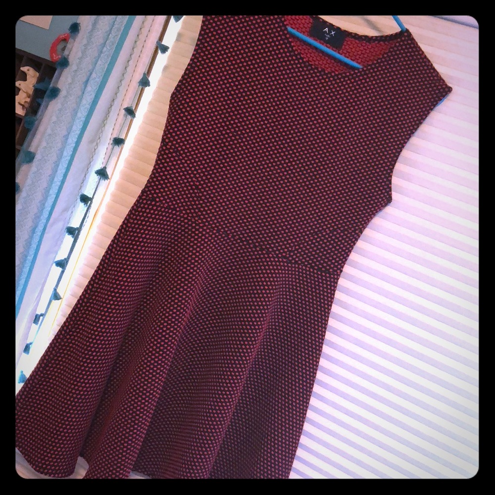 AX Paris Red and Black Skater Dress